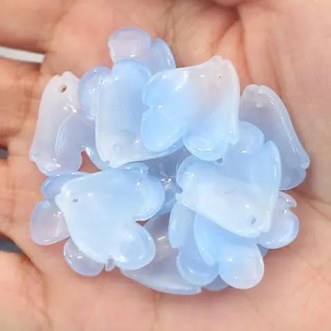 FS2770- Glass Melastoma petal Charms Zoe's DIY Shop