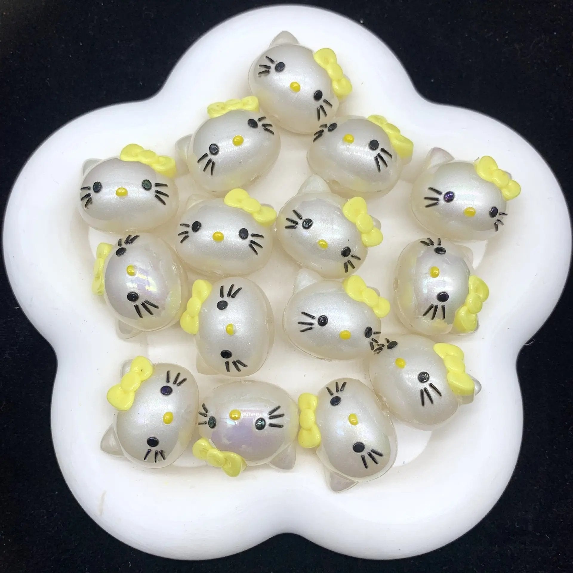 FS2822-HK Kitty Cat head PVC Beads  Fit For Beadable Pens Zoe's DIY Shop