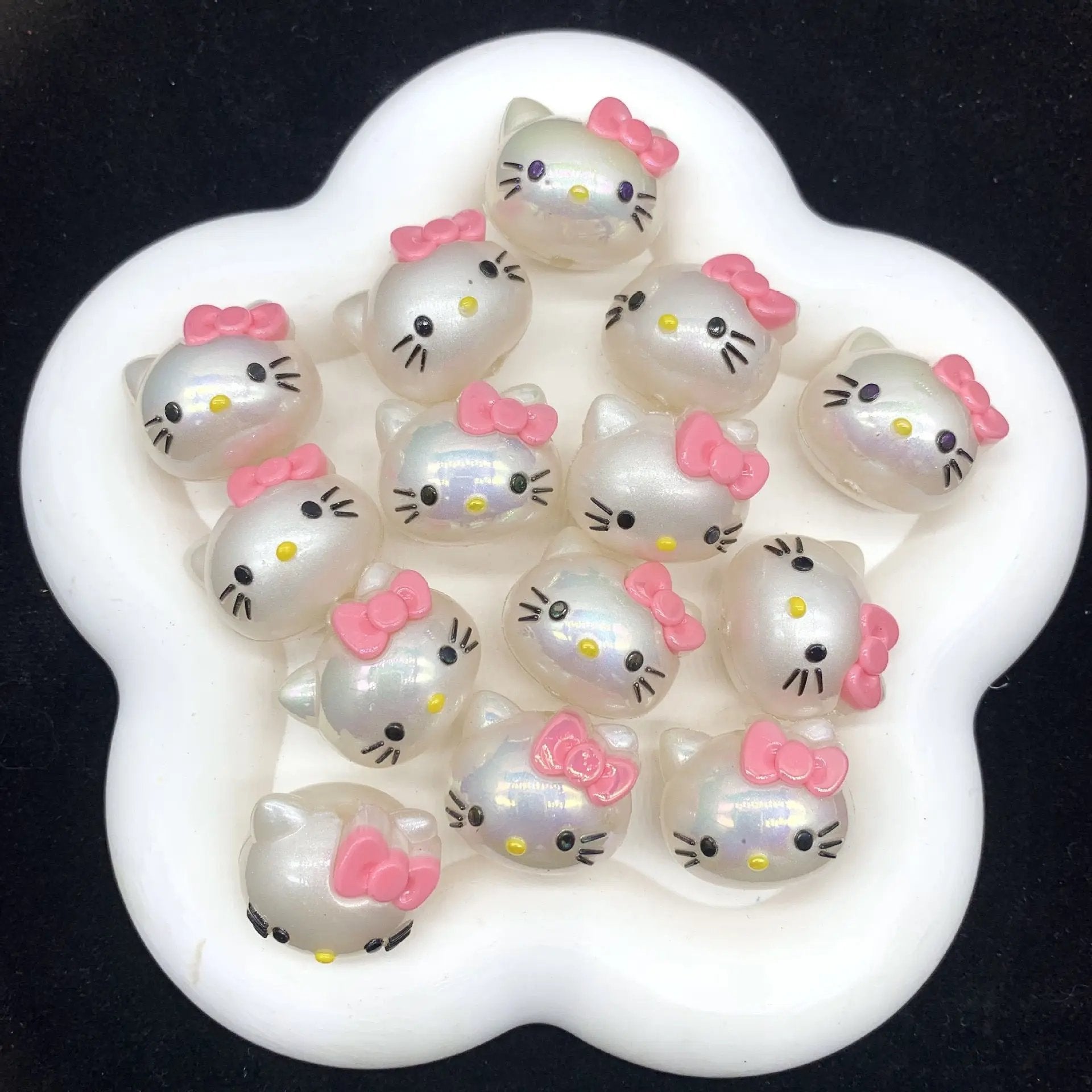 FS2822-HK Kitty Cat head PVC Beads  Fit For Beadable Pens Zoe's DIY Shop