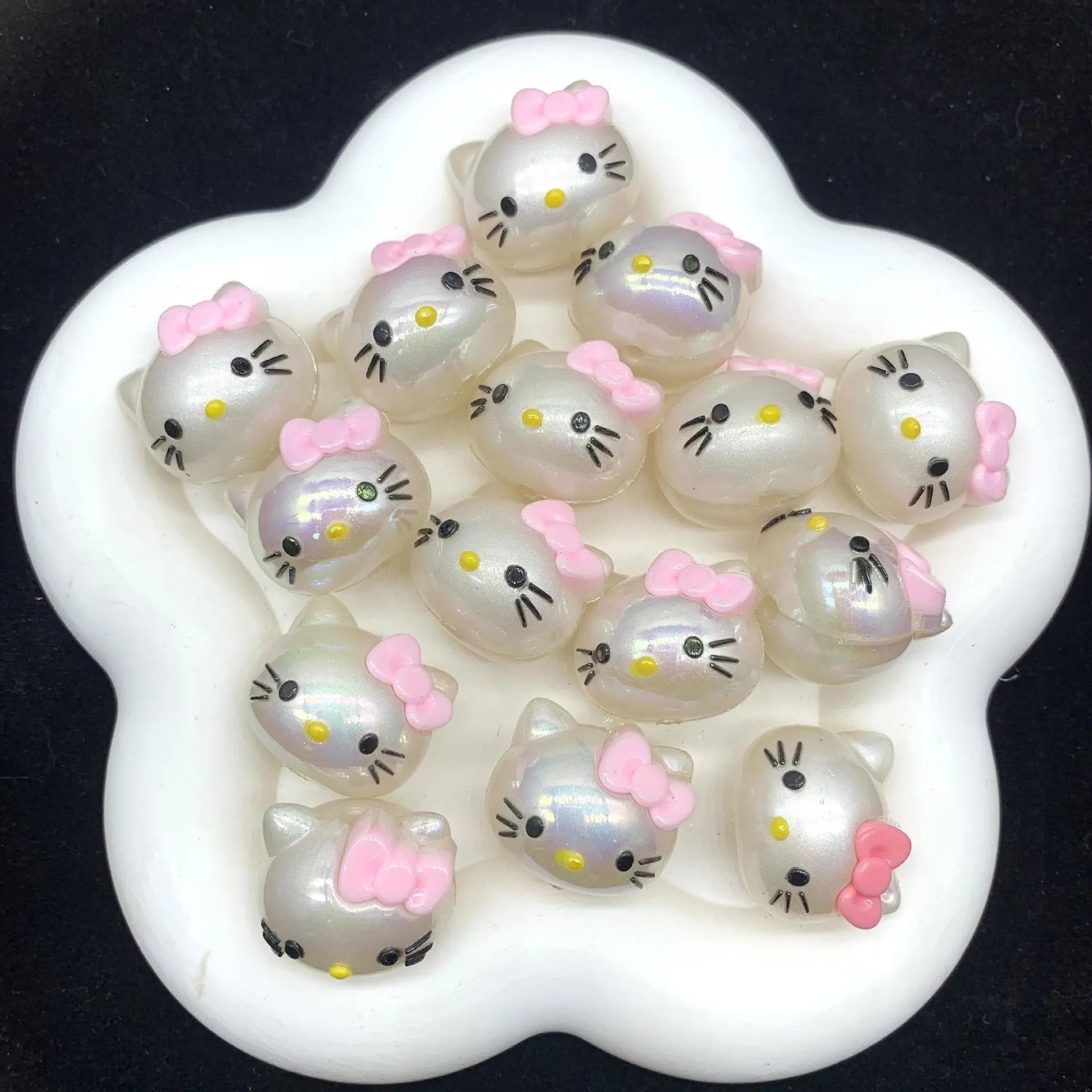 FS2822-HK Kitty Cat head PVC Beads  Fit For Beadable Pens Zoe's DIY Shop