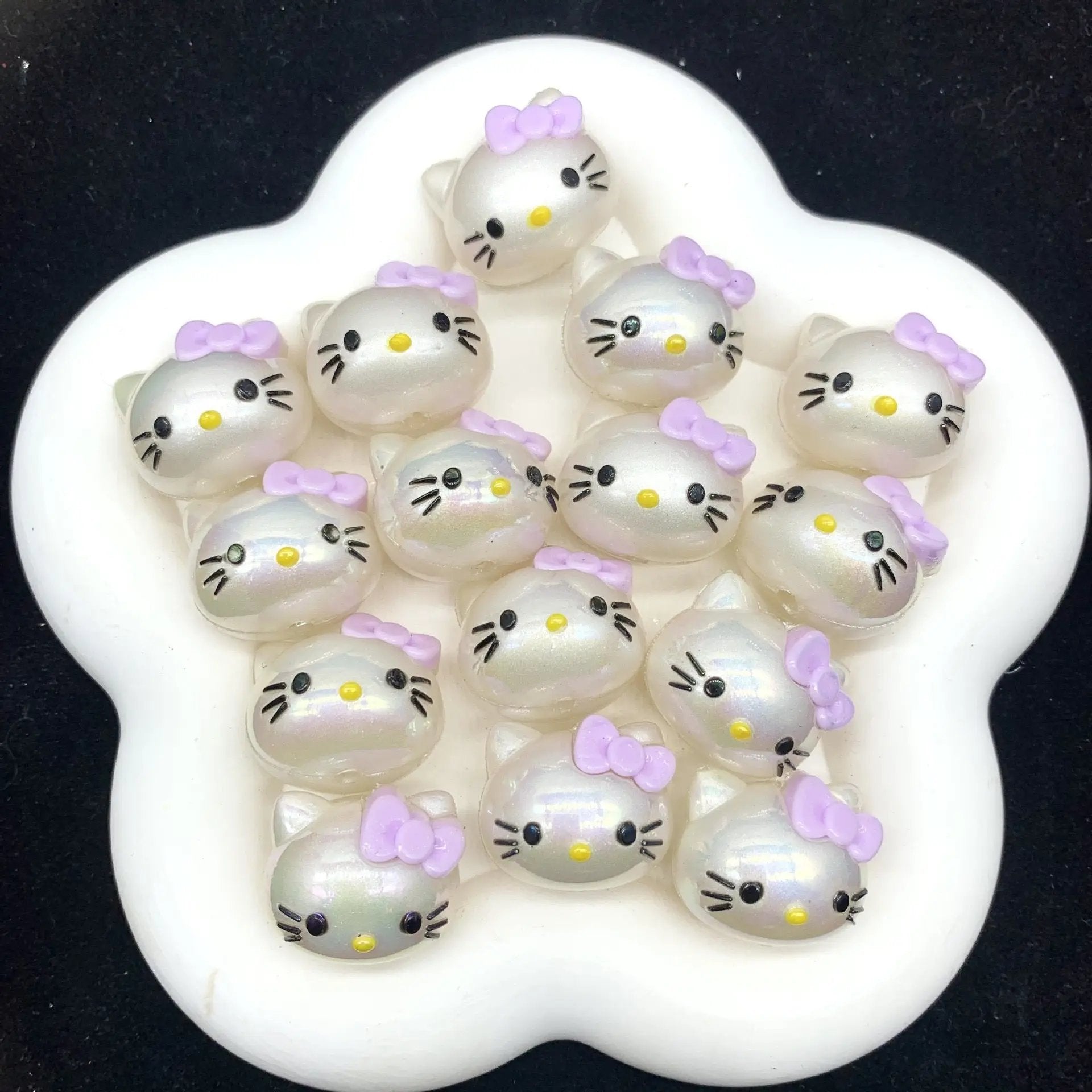 FS2822-HK Kitty Cat head PVC Beads  Fit For Beadable Pens Zoe's DIY Shop