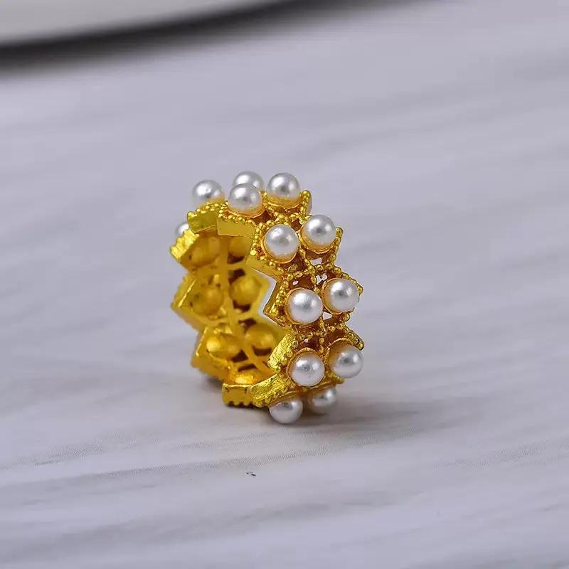 FS2846- 12mm Two Rows Pearl Alloy Spacers Zoe's DIY Shop