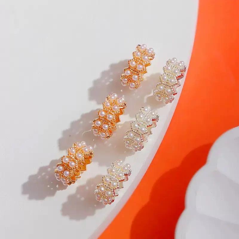 FS2852- 15mm Two Rows Pearl Alloy Spacers Zoe's DIY Shop