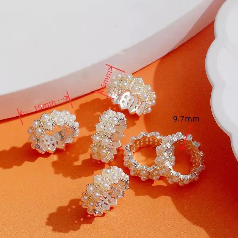 FS2852- 15mm Two Rows Pearl Alloy Spacers Zoe's DIY Shop