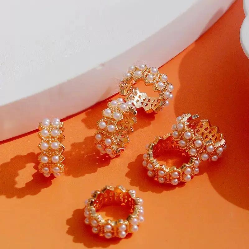 FS2852- 15mm Two Rows Pearl Alloy Spacers Zoe's DIY Shop