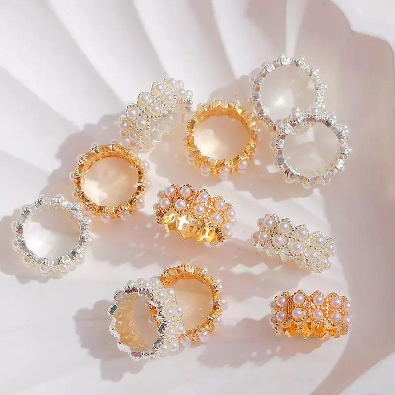 FS2852- 15mm Two Rows Pearl Alloy Spacers Zoe's DIY Shop