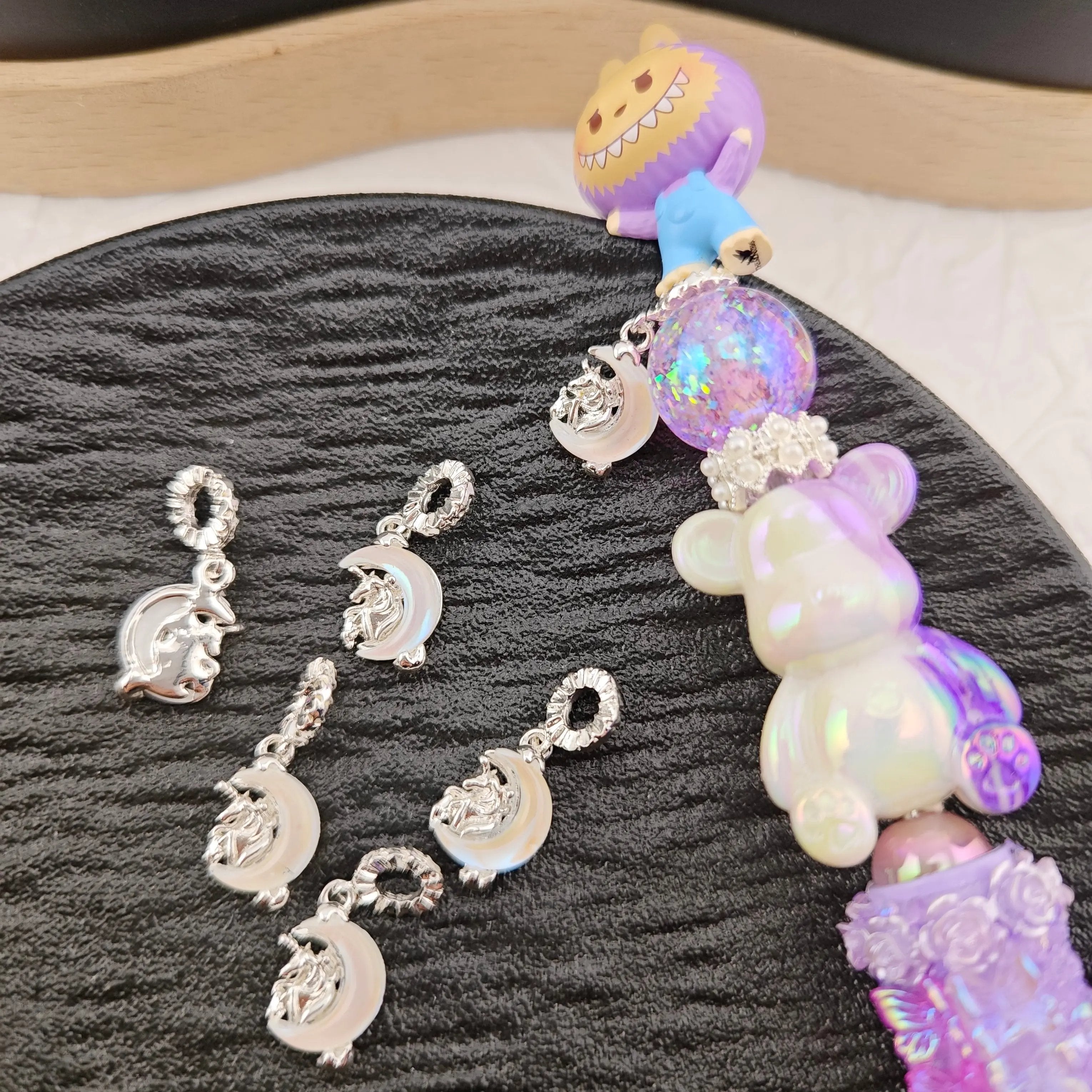 FS2854-Moon and Horse Spacers Charms Zoe's DIY Shop