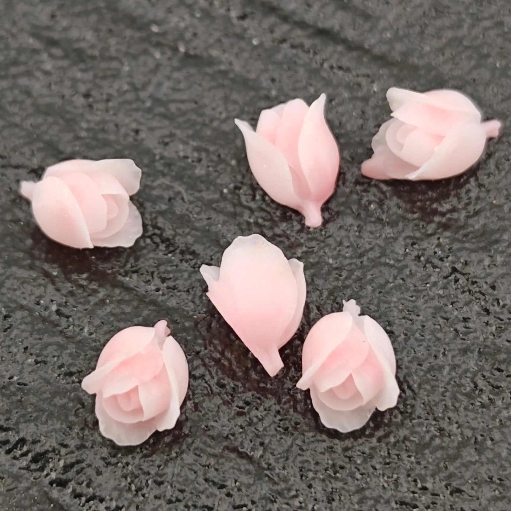 FS2860- 7mm 3D Glowing Rose flower Charms Zoe's DIY Shop