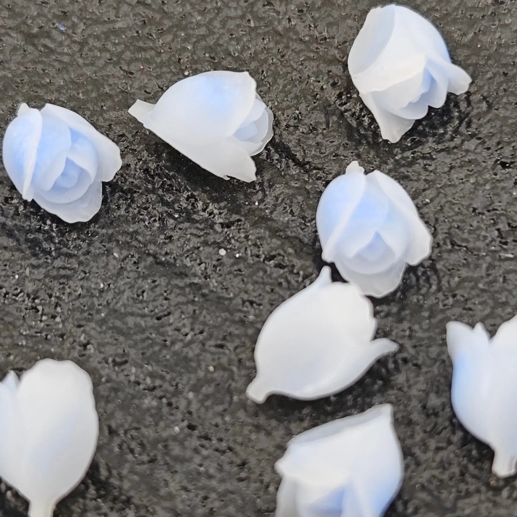 FS2860- 7mm 3D Glowing Rose flower Charms Zoe's DIY Shop