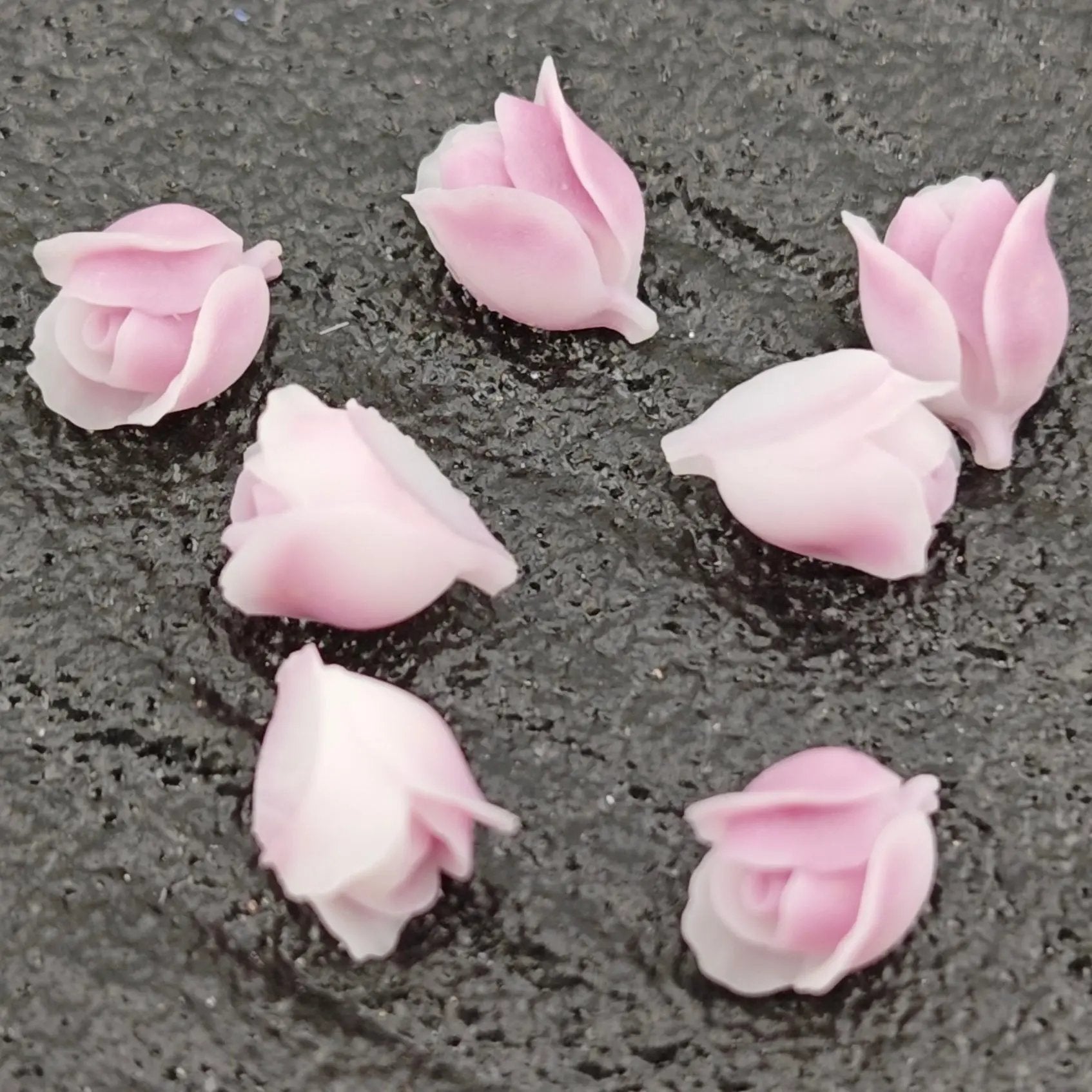 FS2860- 7mm 3D Glowing Rose flower Charms Zoe's DIY Shop