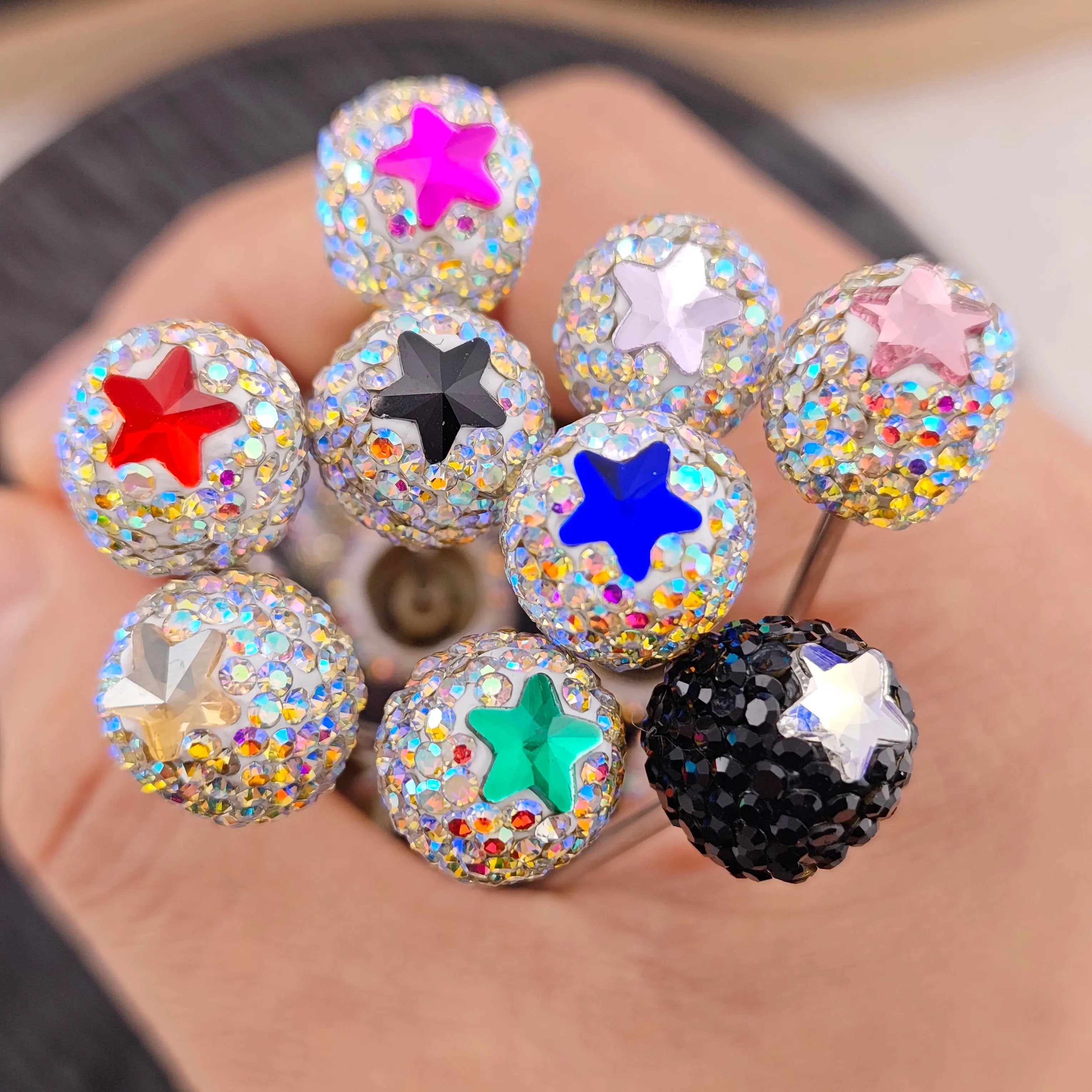 FS2878- Crystal Star and Moon Full Diamonds Fancy Pens Zoe's DIY Shop