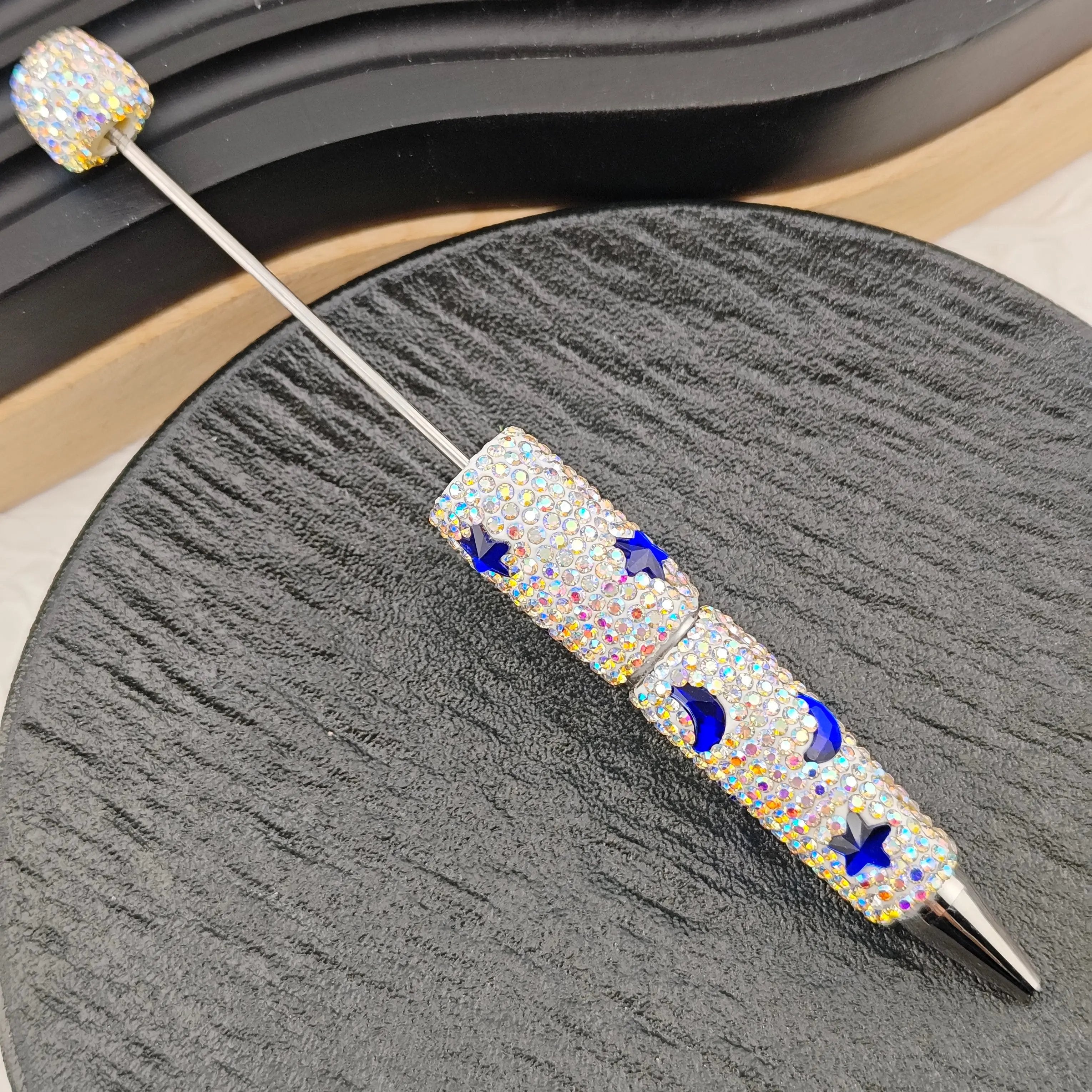 FS2878- Crystal Star and Moon Full Diamonds Fancy Pens Zoe's DIY Shop