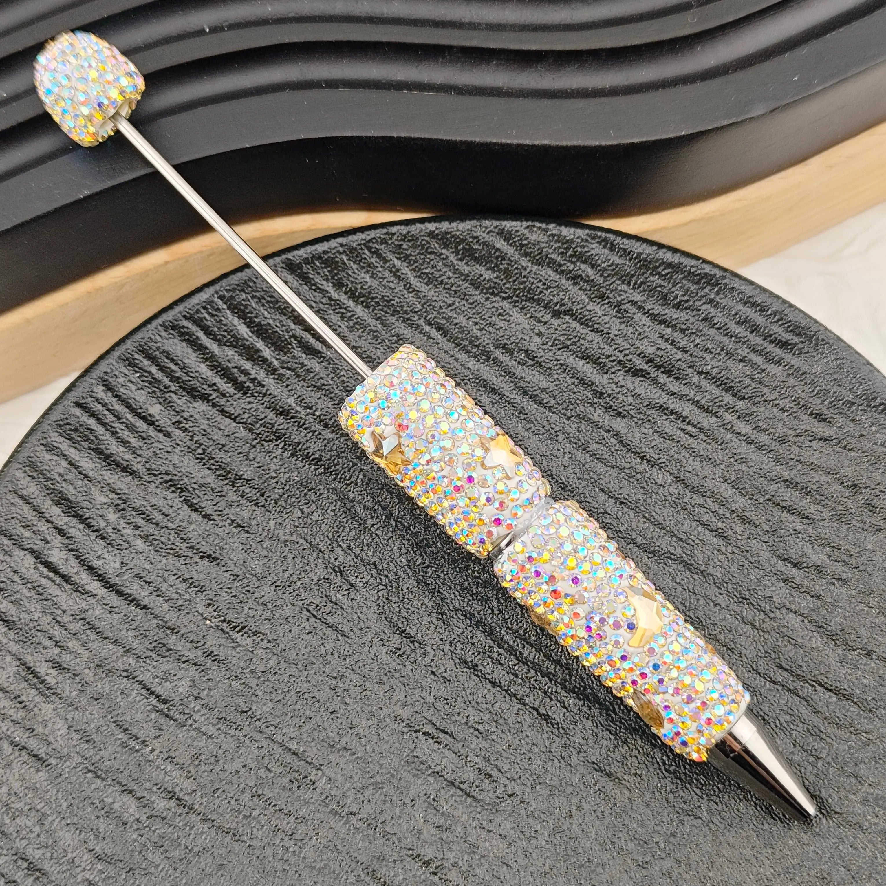 FS2878- Crystal Star and Moon Full Diamonds Fancy Pens Zoe's DIY Shop