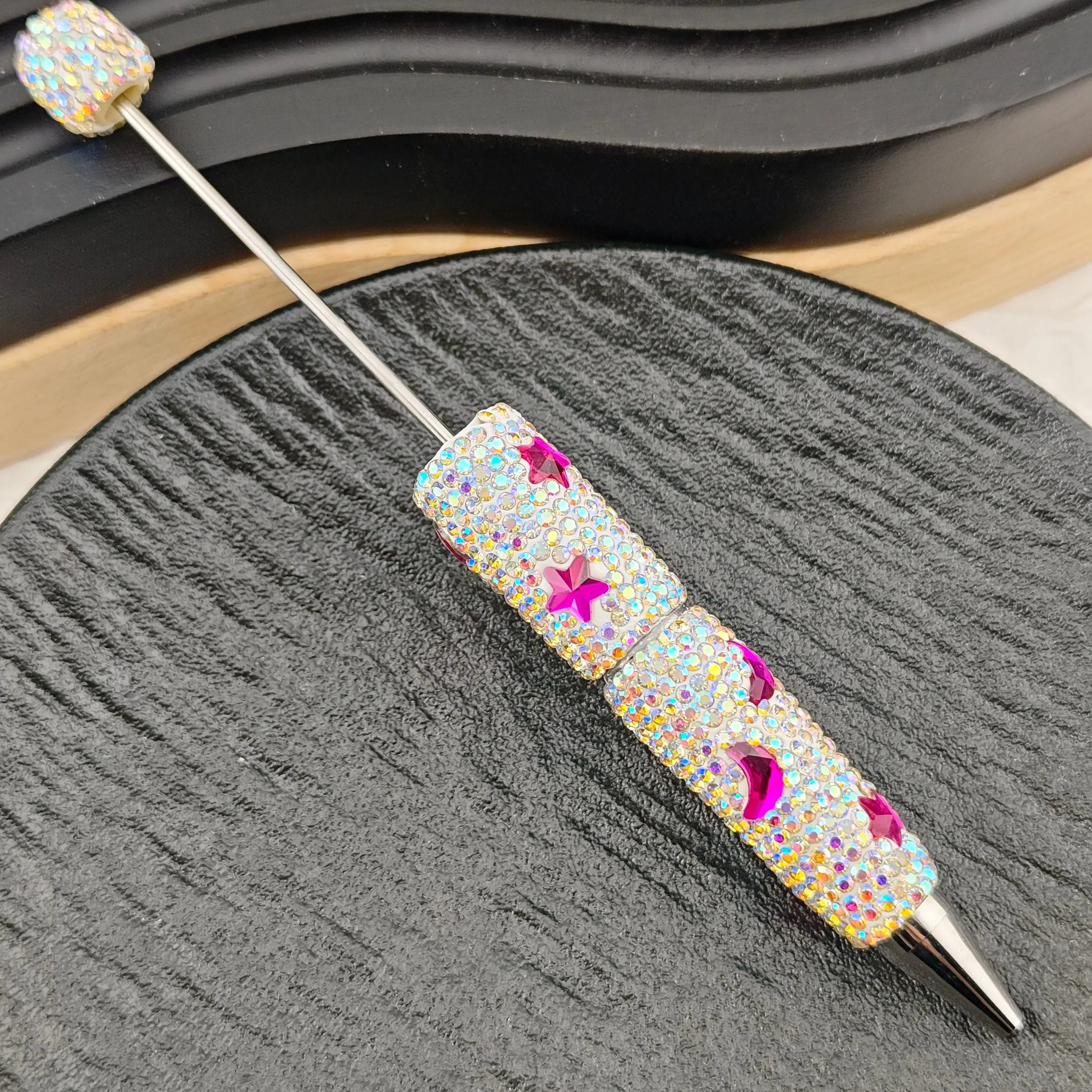 FS2878- Crystal Star and Moon Full Diamonds Fancy Pens Zoe's DIY Shop