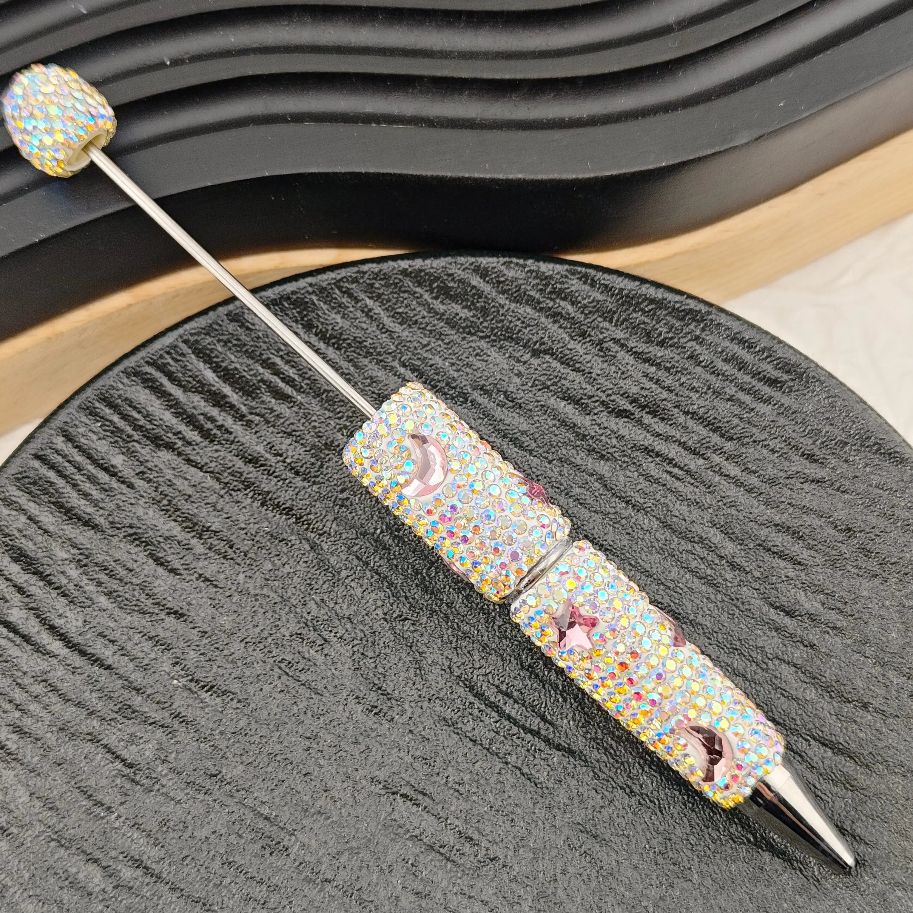 FS2878- Crystal Star and Moon Full Diamonds Fancy Pens Zoe's DIY Shop