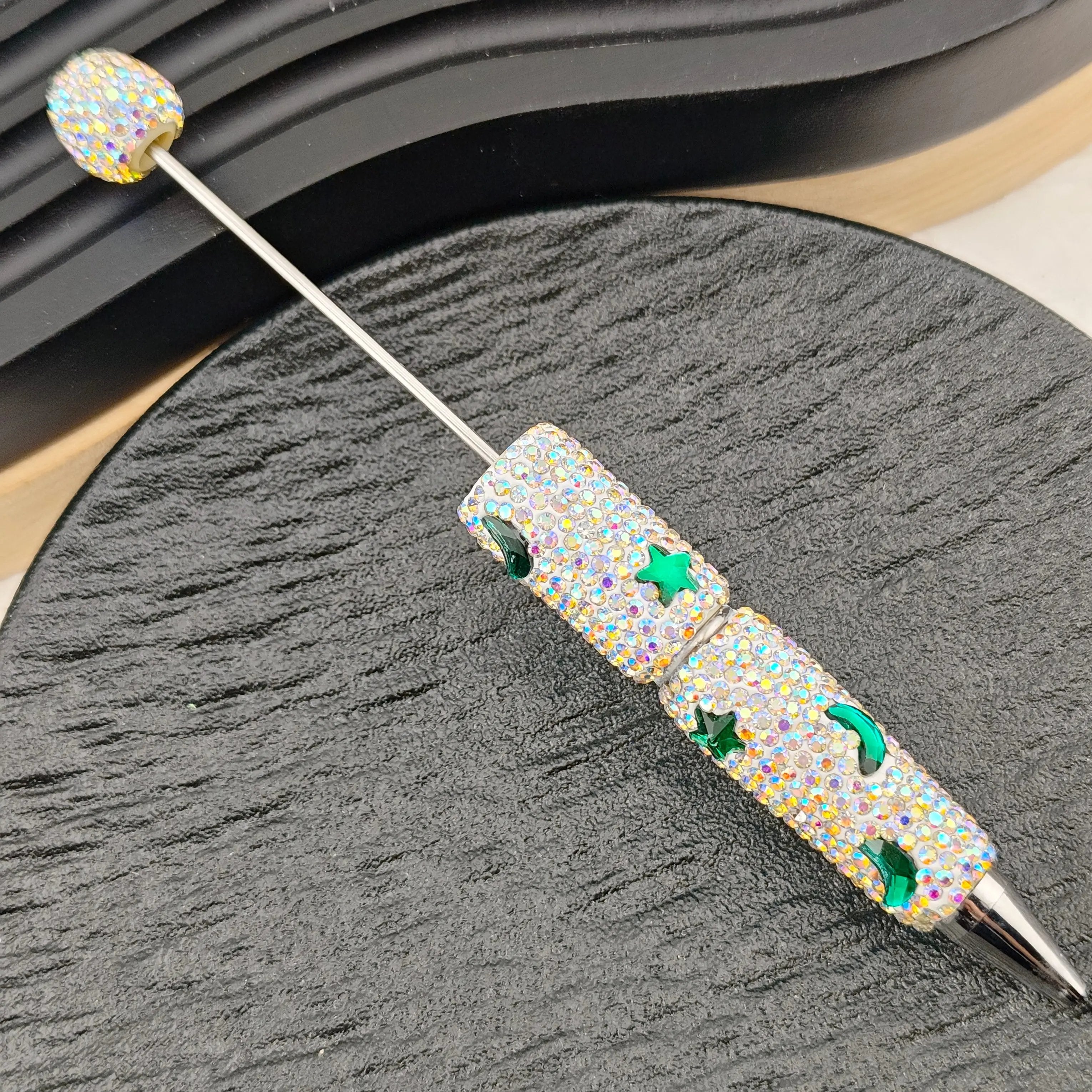 FS2878- Crystal Star and Moon Full Diamonds Fancy Pens Zoe's DIY Shop