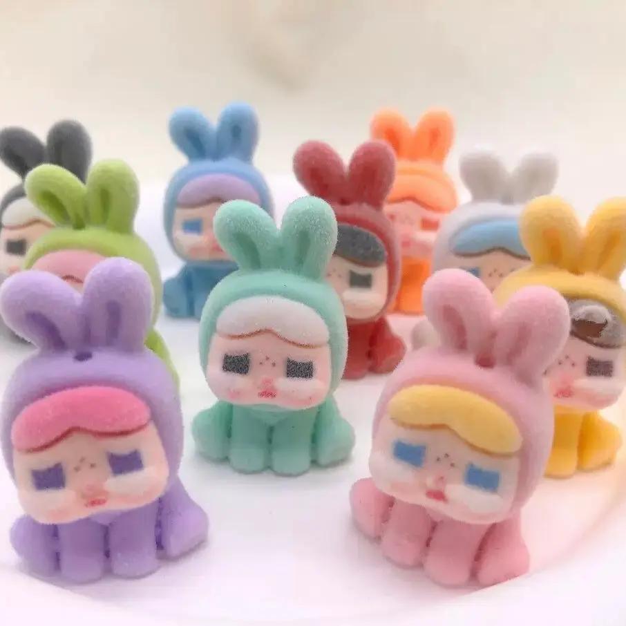 FS2923- 5 Pieces Flocked Cry Baby Rabbit Beads Zoe's DIY Shop