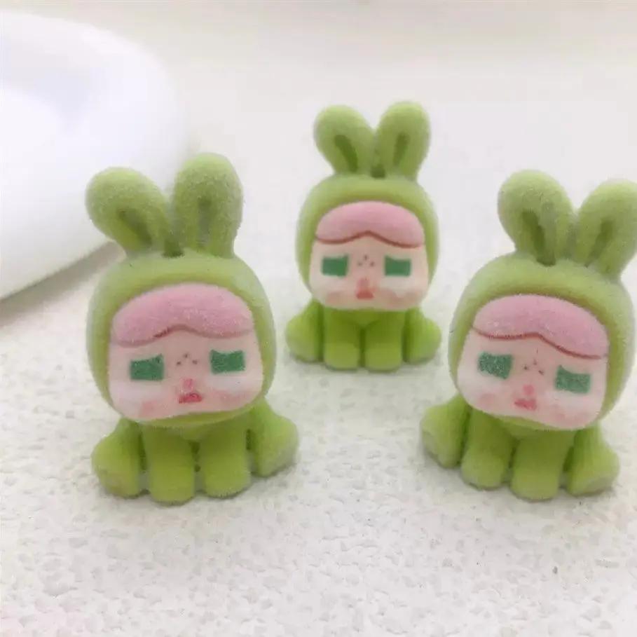 FS2923- 5 Pieces Flocked Cry Baby Rabbit Beads Zoe's DIY Shop