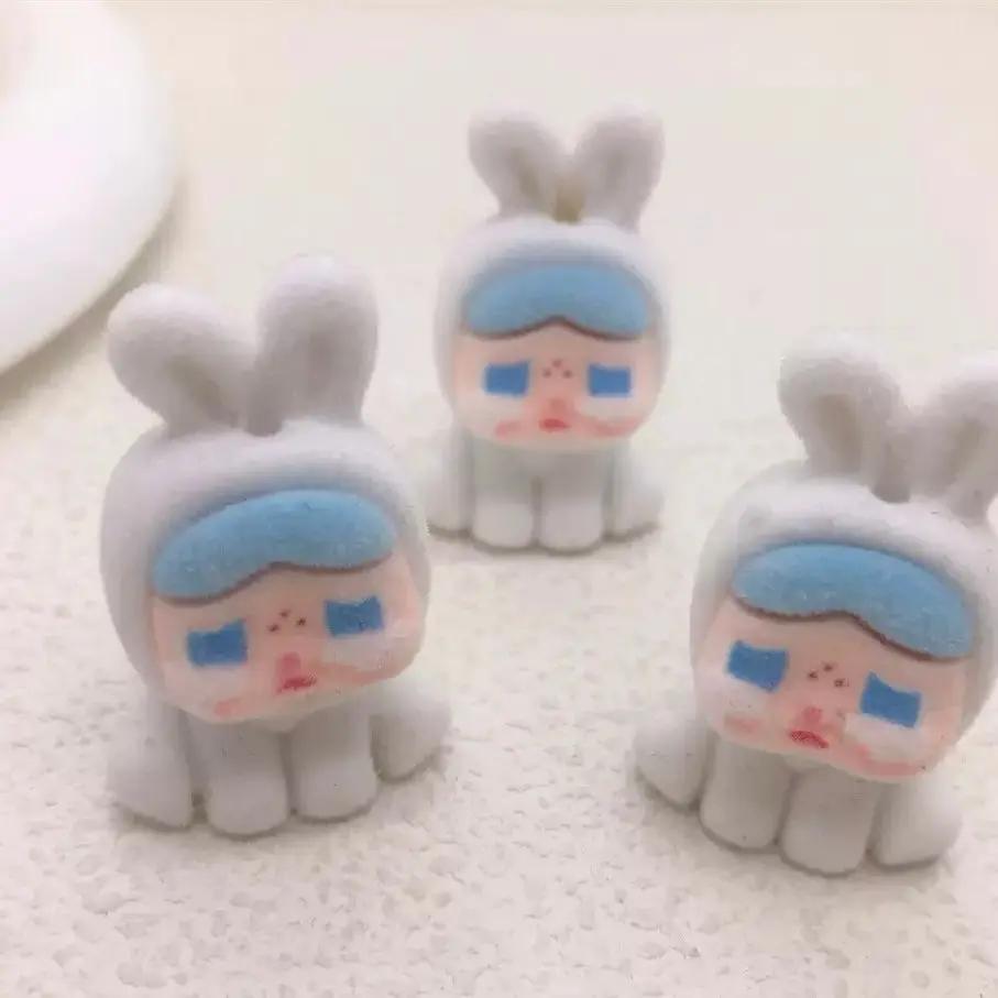 FS2923- 5 Pieces Flocked Cry Baby Rabbit Beads Zoe's DIY Shop