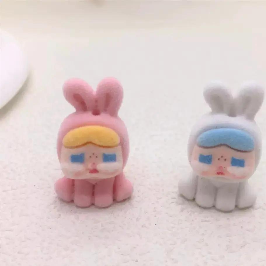 FS2923- 5 Pieces Flocked Cry Baby Rabbit Beads Zoe's DIY Shop