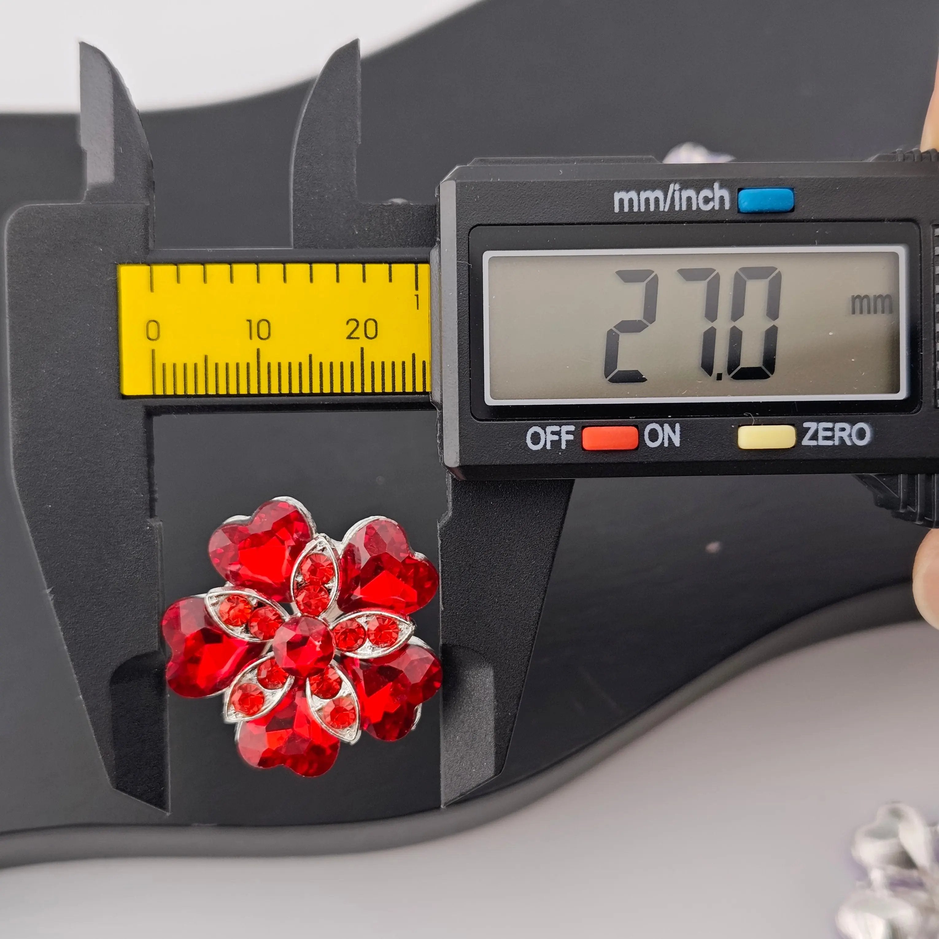 FS2995- 27mm Love Crystal 5 Petal double-deck Charms for making Fancy Beads Zoe's DIY Shop