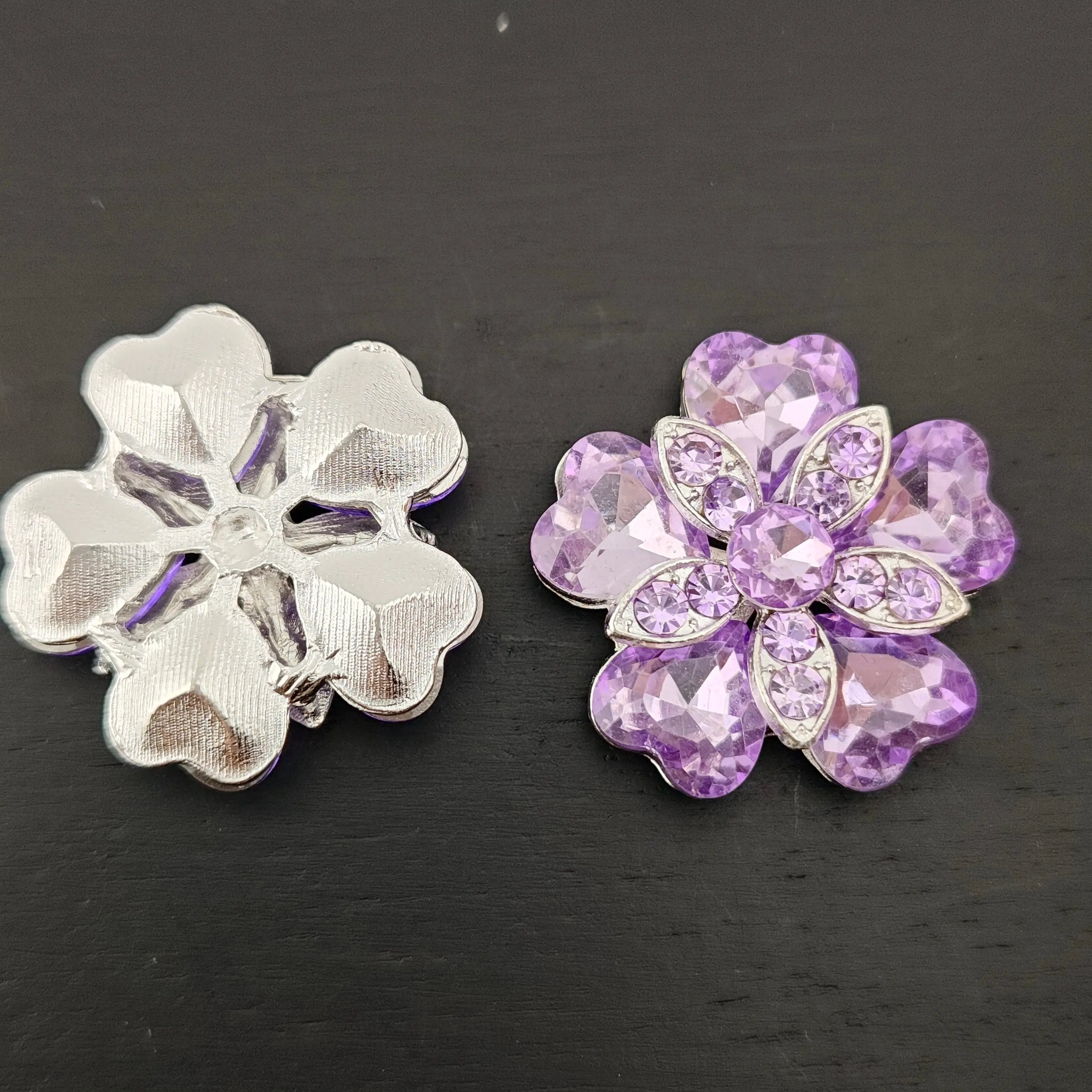 FS2995- 27mm Love Crystal 5 Petal double-deck Charms for making Fancy Beads Zoe's DIY Shop