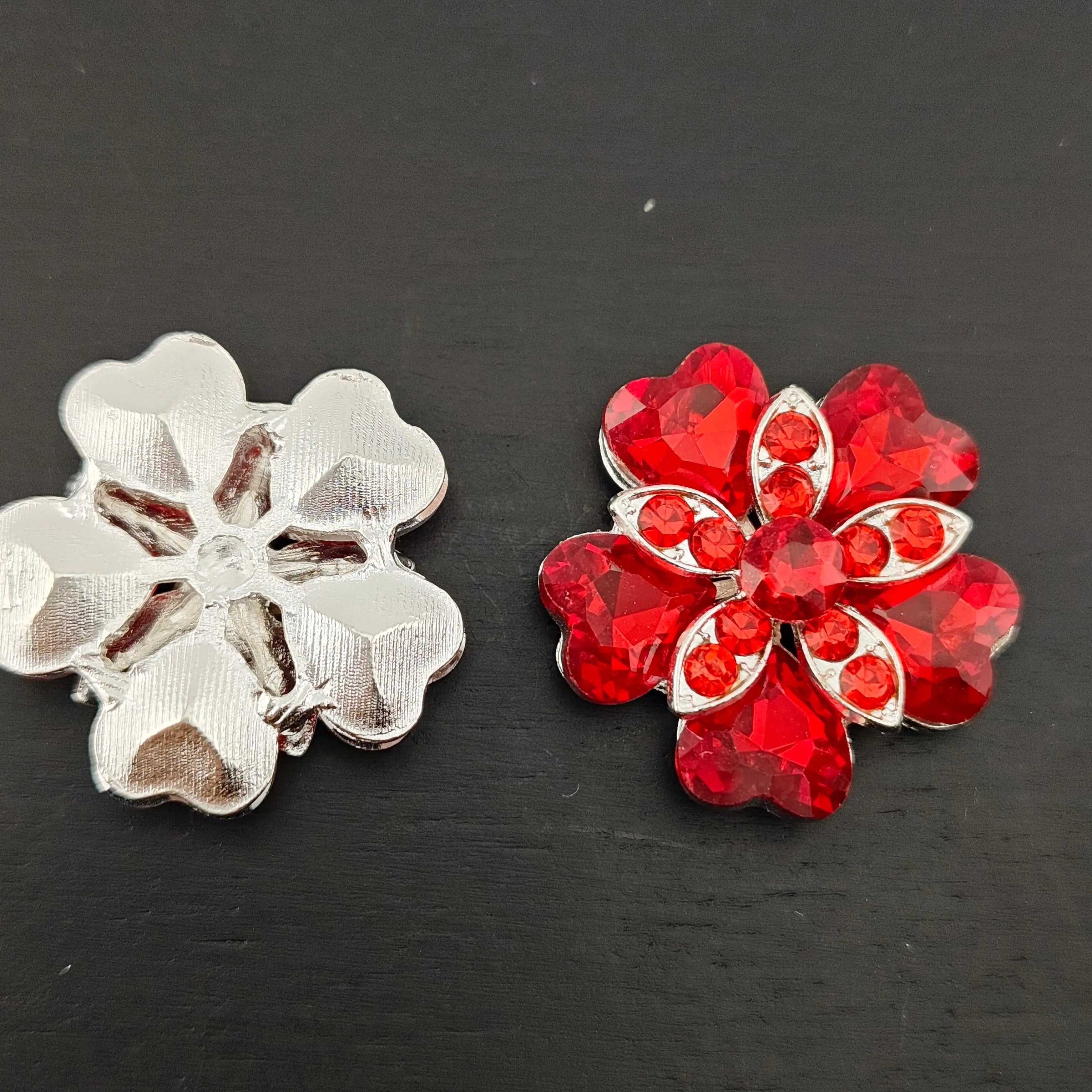 FS2995- 27mm Love Crystal 5 Petal double-deck Charms for making Fancy Beads Zoe's DIY Shop