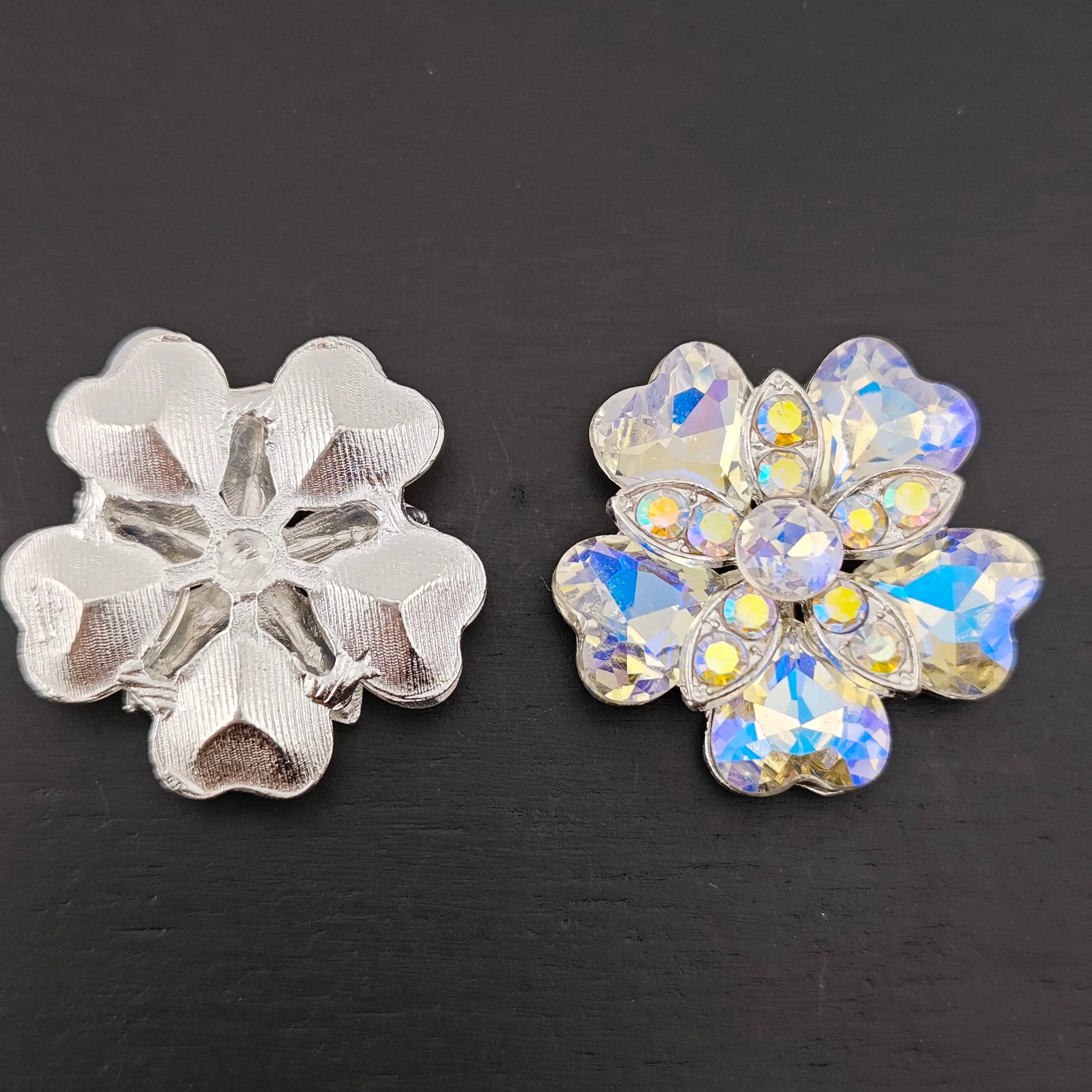 FS2995- 27mm Love Crystal 5 Petal double-deck Charms for making Fancy Beads Zoe's DIY Shop