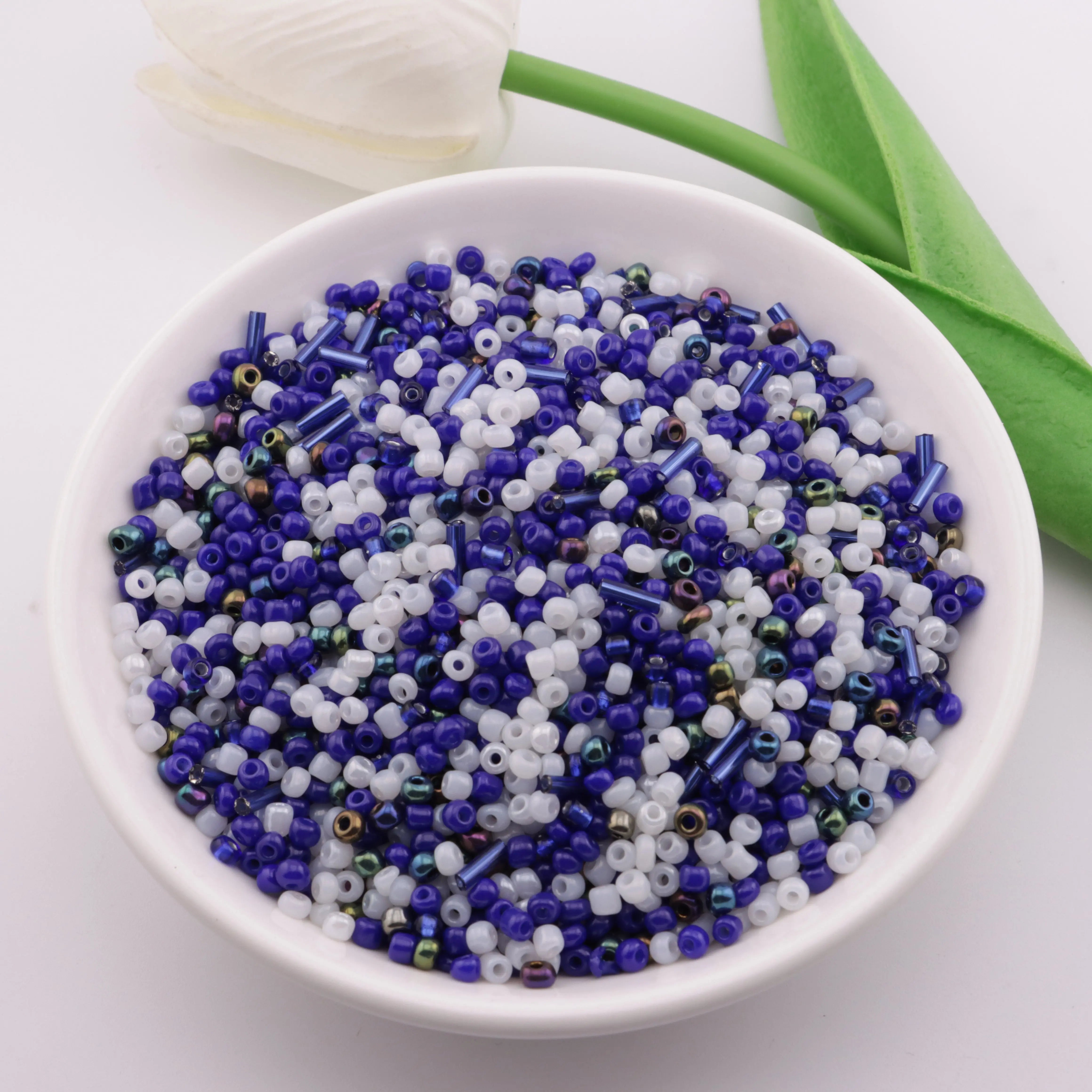 FS3053-3MM Mixed color glass rice beads Zoe DIY Wholesale