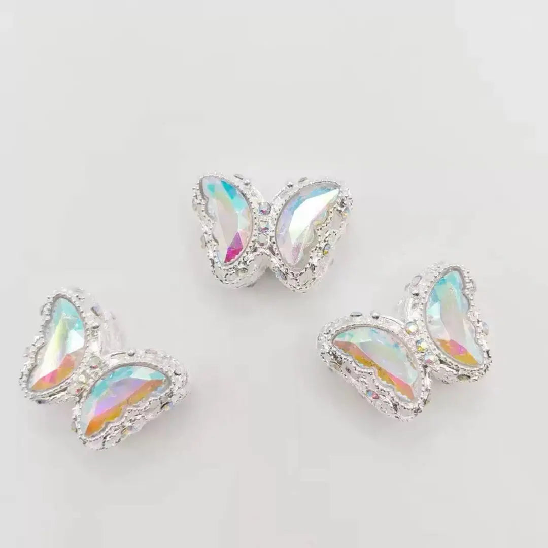 FS3059-  About 27×20mm Crystal Butterfly Metal Beads Zoe DIY Wholesale