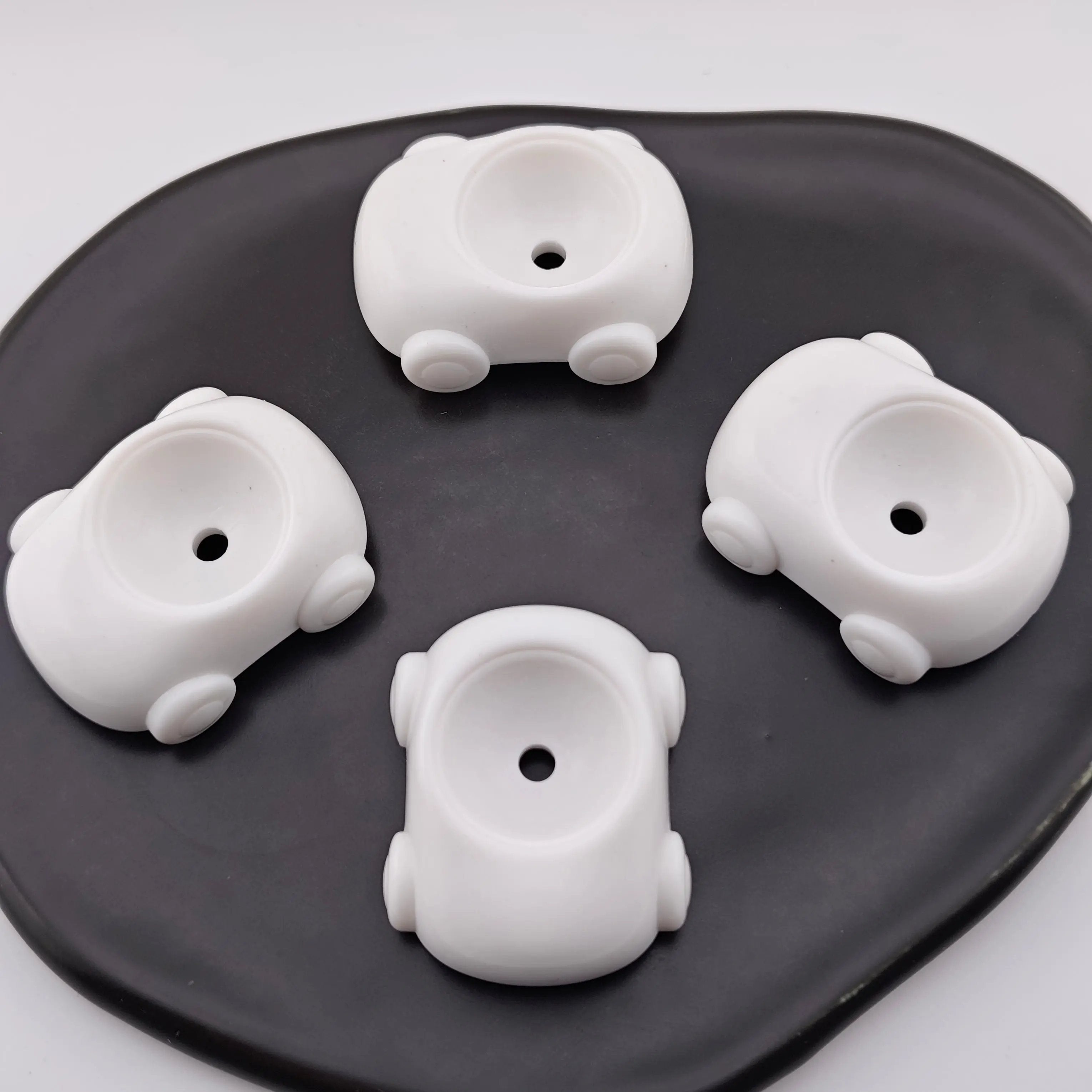 FS3075- 10 Pieces 38*30mm White Car Based Beads Zoe's DIY Shop