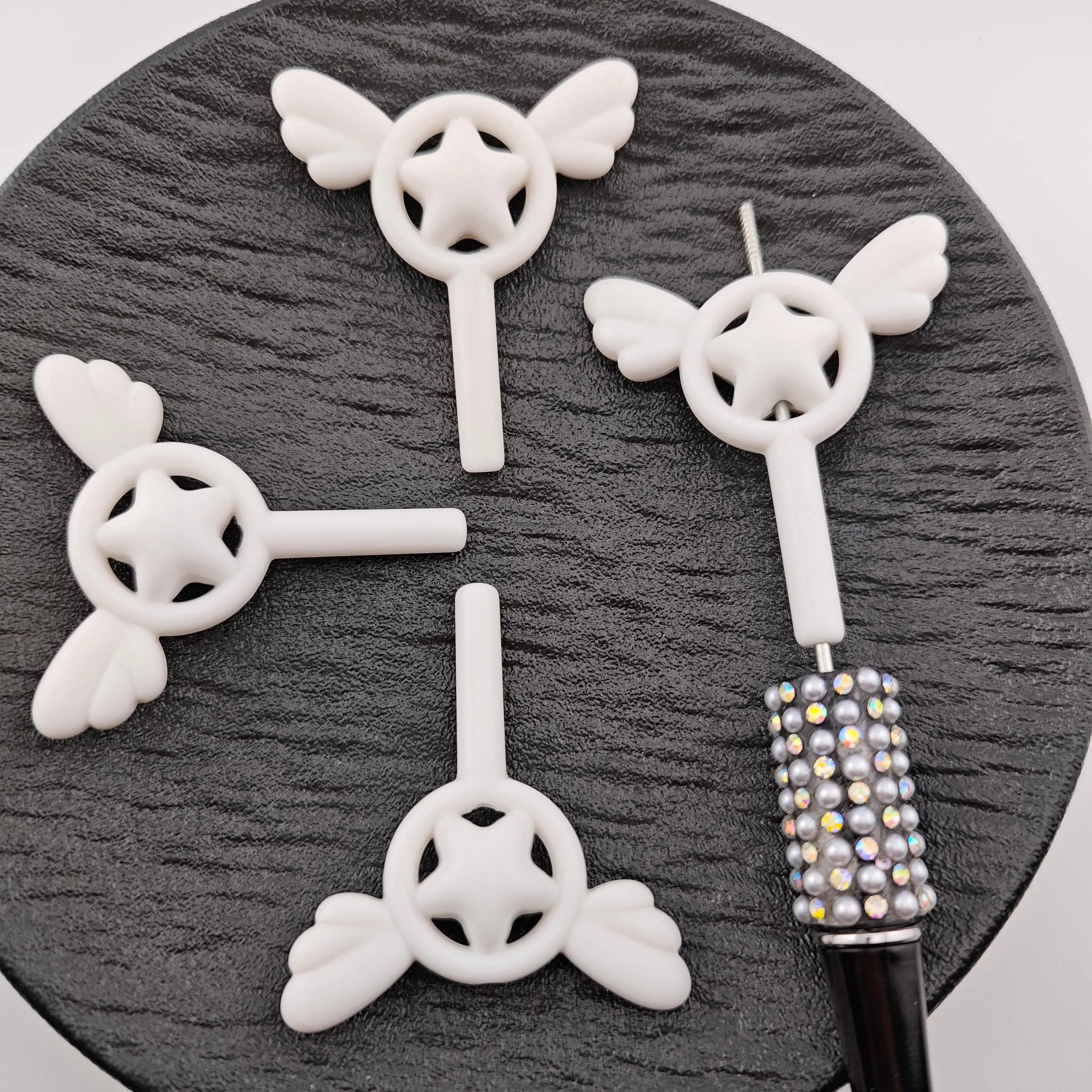 FS3077- 10 Pieces Wings Star Magic Wand Based Beads Zoe's DIY Shop