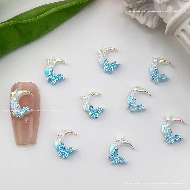 FS3116- 11Mm Moon Butterfly Resin Patches For DIY Project Zoe's DIY Shop