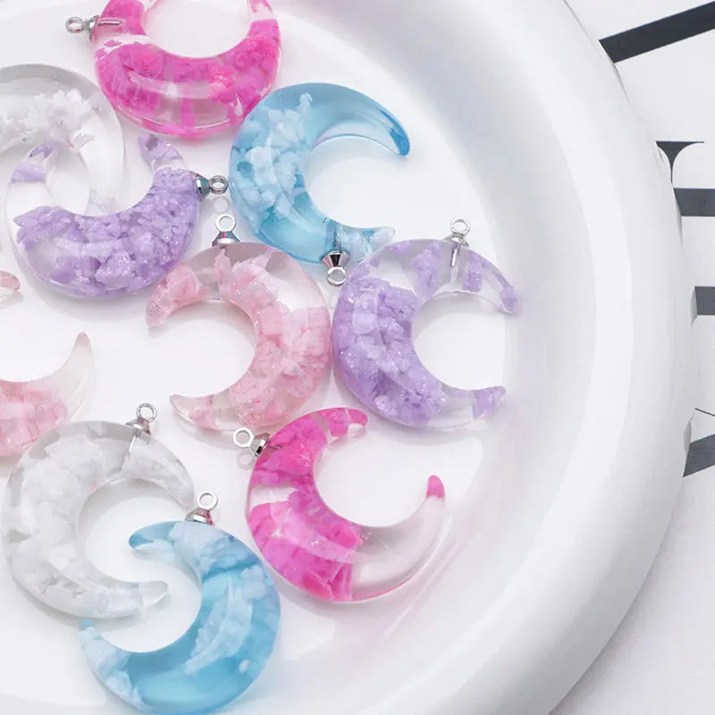 FS3330- Glow-in-the-dark Clouds And Moon Pendant For DIY Projects Zoe's DIY Shop