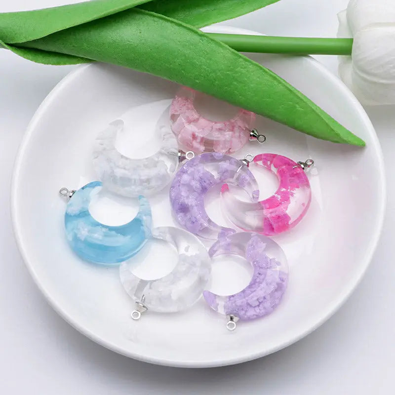 FS3330- Glow-in-the-dark Clouds And Moon Pendant For DIY Projects Zoe's DIY Shop