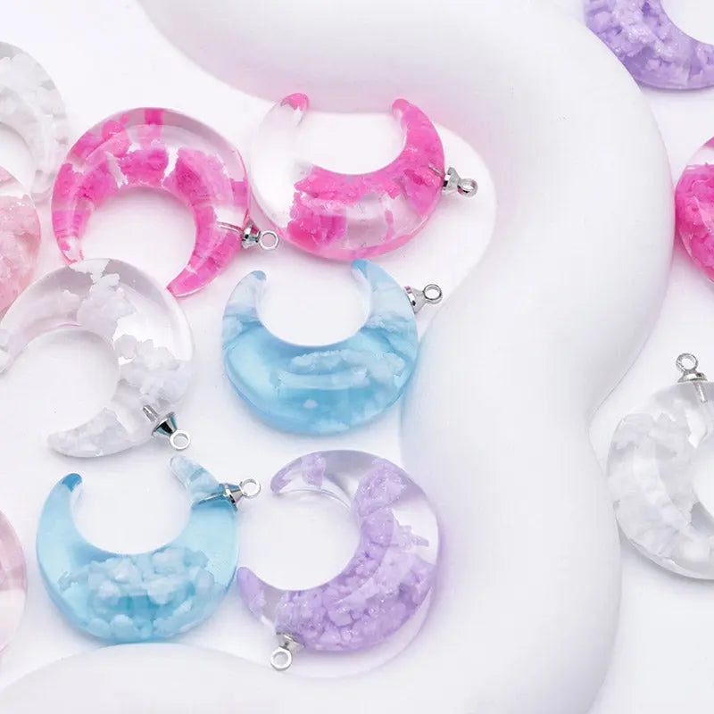 FS3330- Glow-in-the-dark Clouds And Moon Pendant For DIY Projects Zoe's DIY Shop