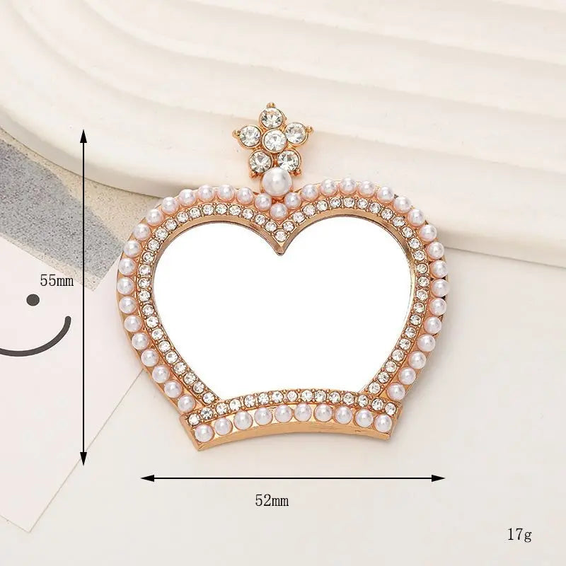 FS3474- 54*52mm Crown Mirror Alloy Metal Patch Zoe DIY Wholesale