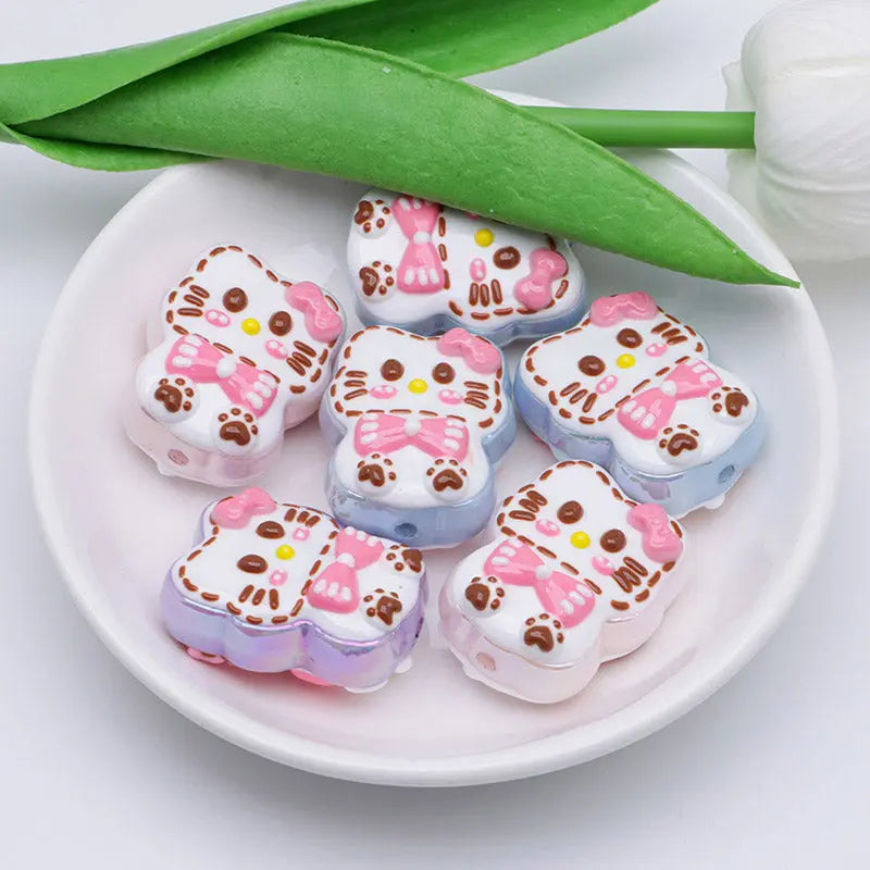 FS3503- HK Hand-Painted Beads for Keychain Beadable Pens Making Zoe's DIY Shop