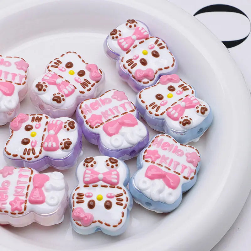 FS3503- HK Hand-Painted Beads for Keychain Beadable Pens Making Zoe's DIY Shop