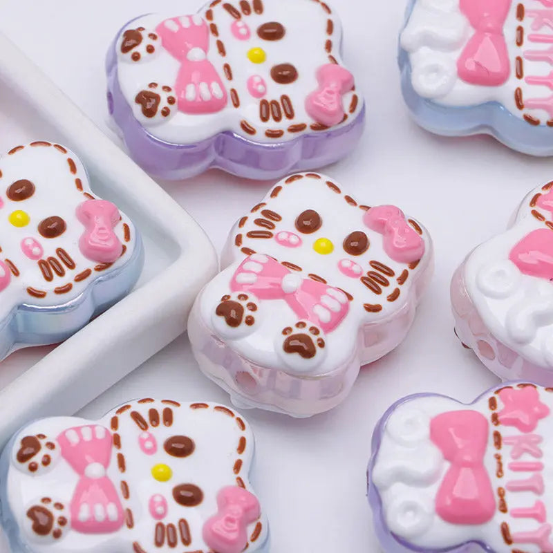 FS3503- HK Hand-Painted Beads for Keychain Beadable Pens Making Zoe's DIY Shop