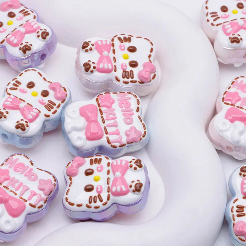 FS3503- HK Hand-Painted Beads for Keychain Beadable Pens Making Zoe's DIY Shop