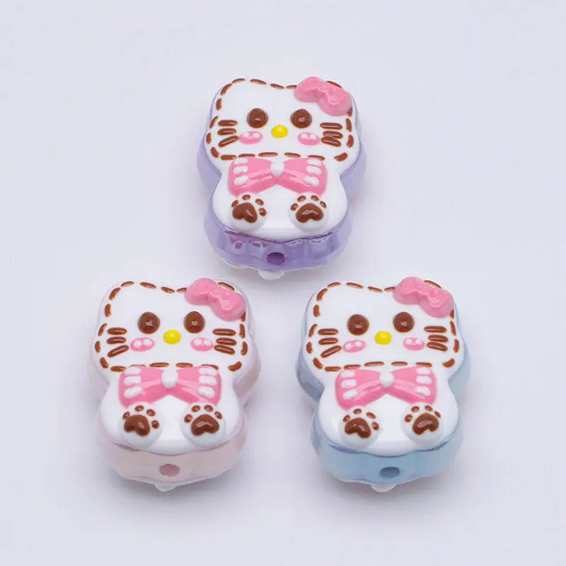 FS3503- HK Hand-Painted Beads for Keychain Beadable Pens Making Zoe's DIY Shop