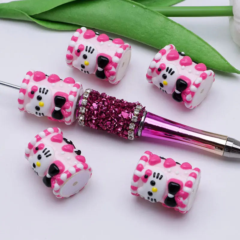 FS3504- HK Hand-Drawn Beads for Keychain Beadable Pens Making Zoe's DIY Shop