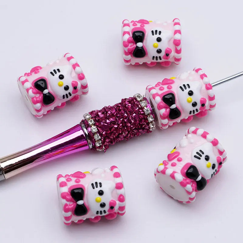 FS3504- HK Hand-Drawn Beads for Keychain Beadable Pens Making Zoe's DIY Shop