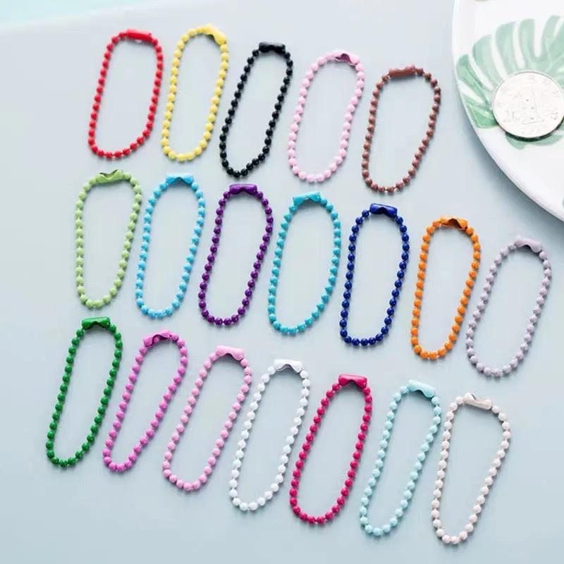 FS3565-2.4mm*10cm Mixed Color Bead Chain Zoe's DIY Shop