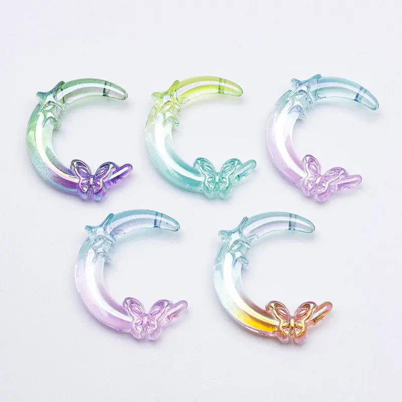 FS3606- Uv Two Color 2 Hole Butterfly Moon Zoe's DIY Shop