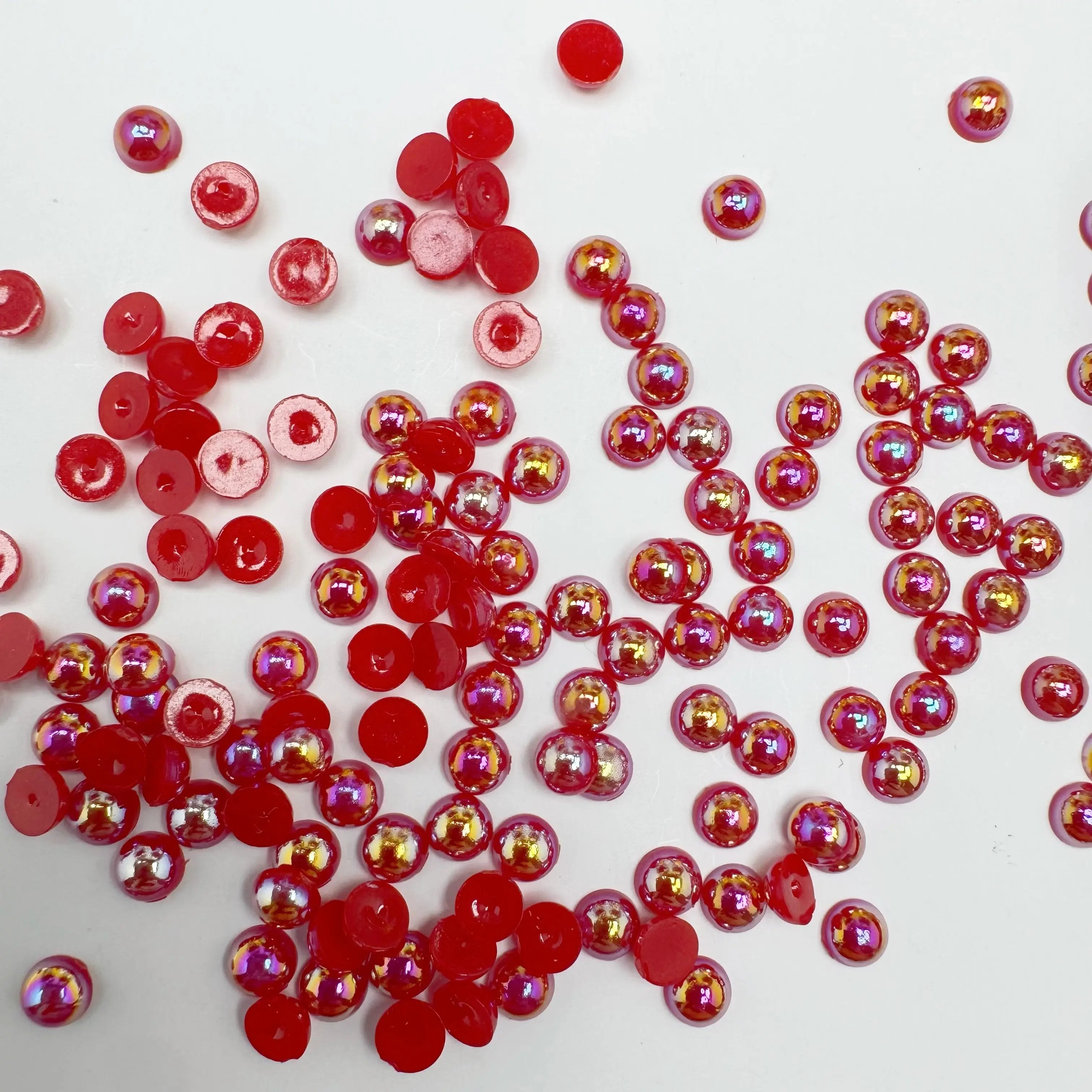 FS3639-4mm AB Half Pearl Looking Half Acrylic Pearl Patch For Making Fancy Beads Or Fancy Pen Zoe's DIY Shop