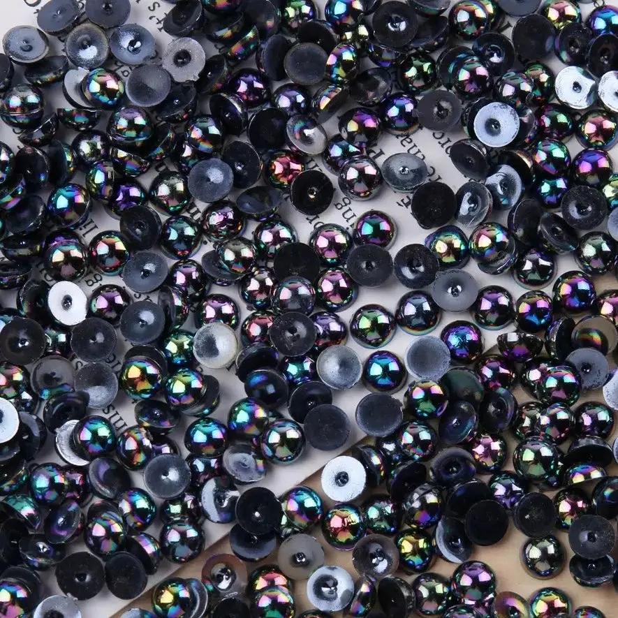 FS3639-4mm AB Half Pearl Looking Half Acrylic Pearl Patch For Making Fancy Beads Or Fancy Pen Zoe's DIY Shop