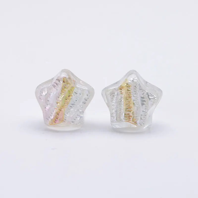 FS3692- 20mm Hand-Painted Oil Painting Bead Five-Pointed Stars Zoe's DIY Shop