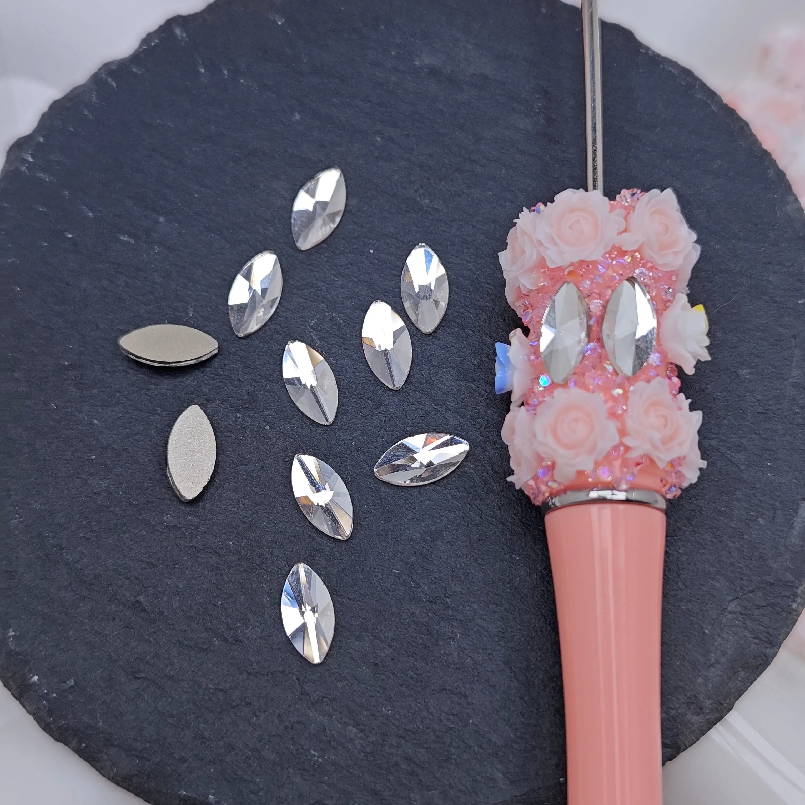 FS3790- 5*10mm Horse Eyes Crystal Diamonds Flat Bottom Zoe's DIY Shop